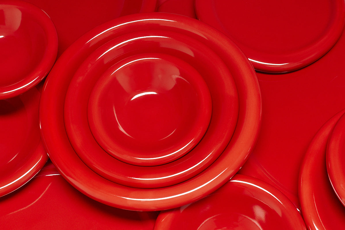 Soft Edge Snack Plate (Tomato)